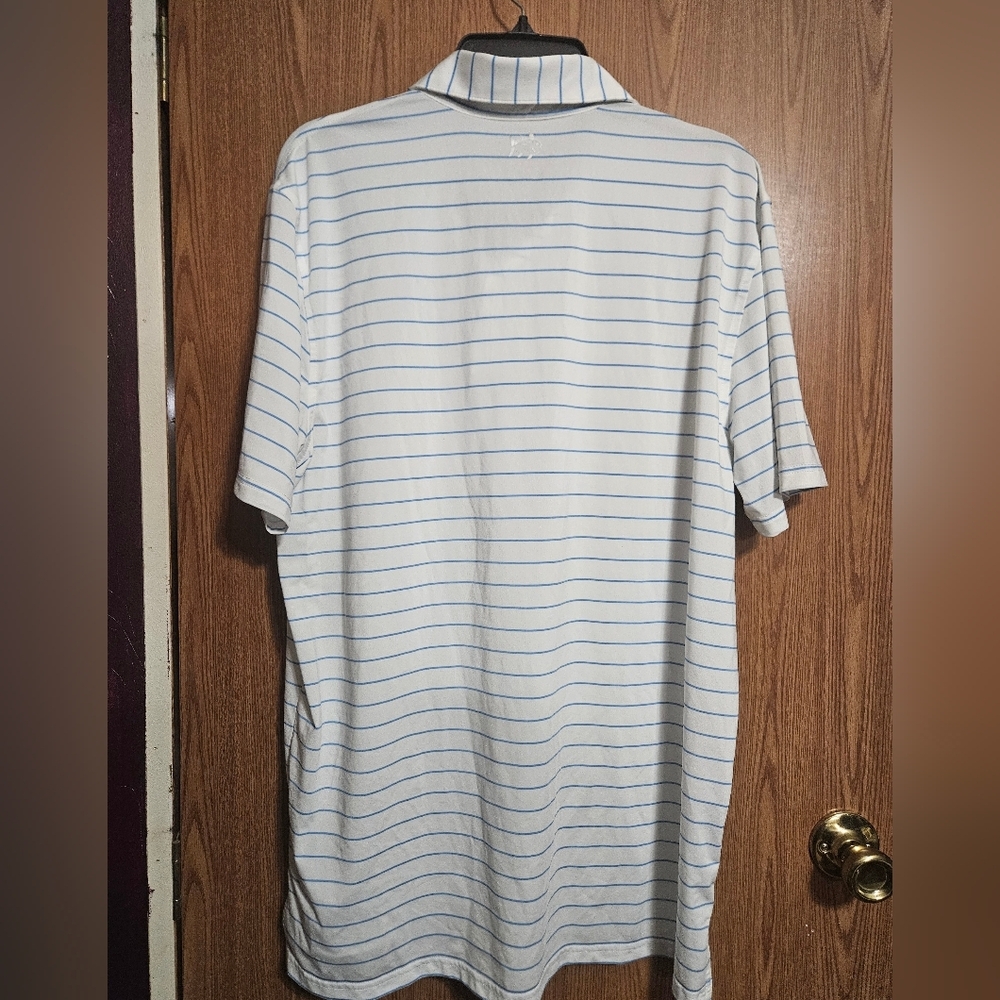 Southern Tide Performance Polo Blue And White Striped! - Picture 5 of 6